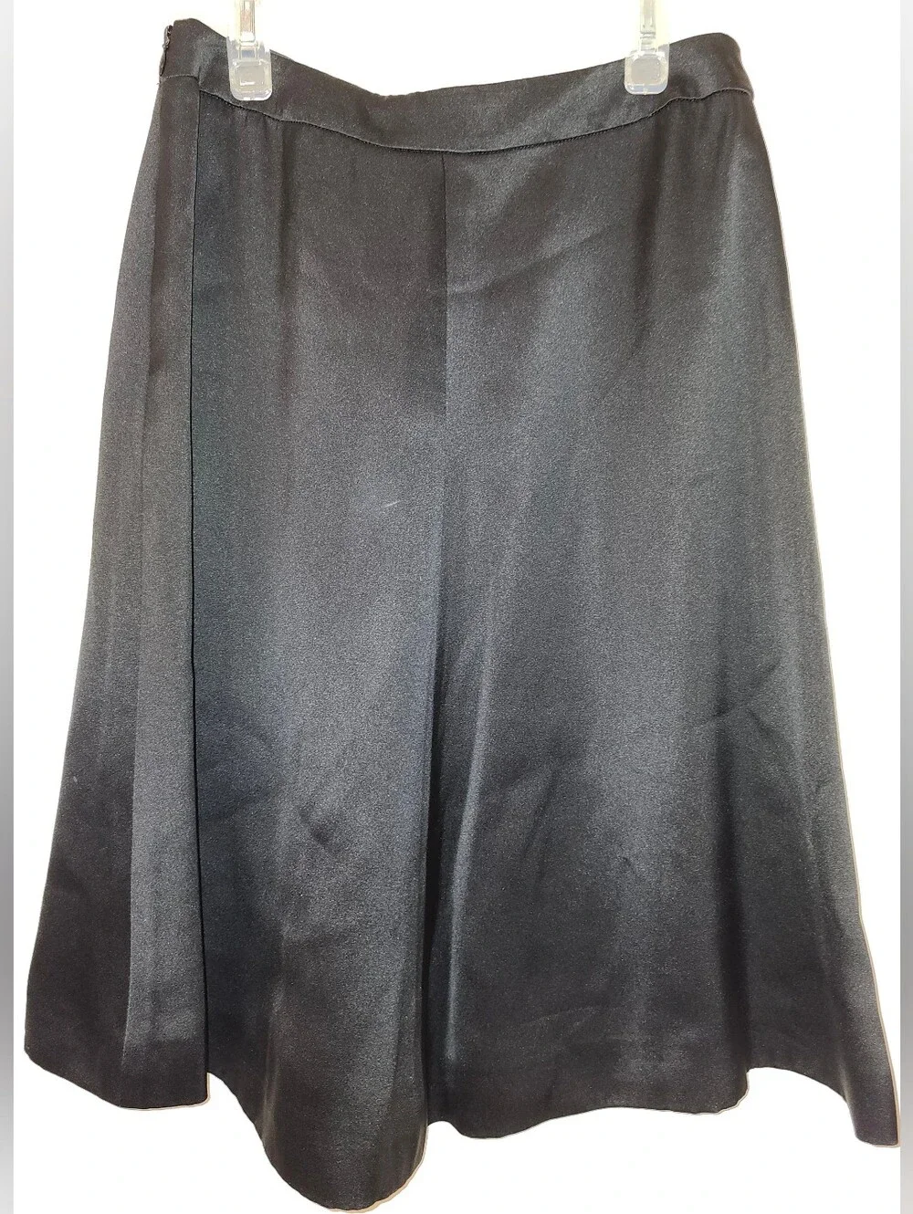 Giorgio Armani Vintage 1998 100% Silk Borgo 21 Classic Black A-Line Skirt